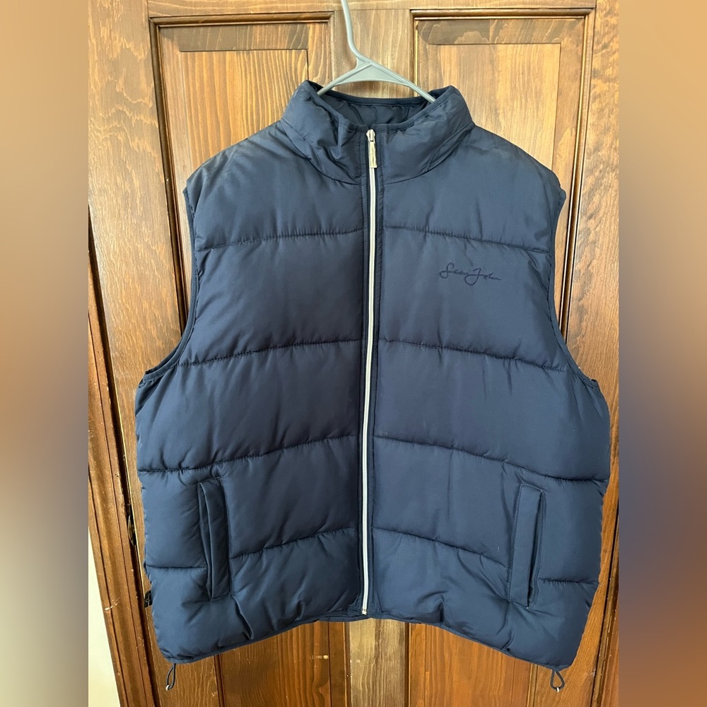 Sean John Dark Blue Quilted Vest
